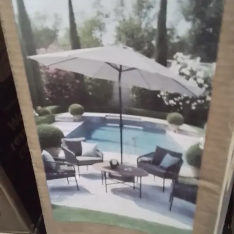BOXED KEPLIN TILTING GARDEN PARASOL CREAM