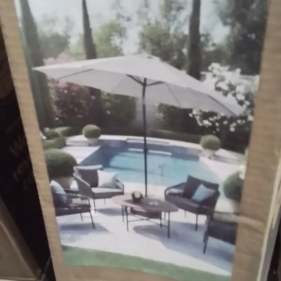BOXED KEPLIN TILTING GARDEN PARASOL CREAM