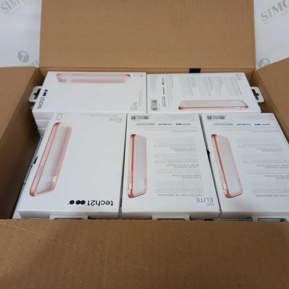 BOX OF 79 BRAND NEW TECH 21 EVO ELITE 2M DROP PROTECTION ROSE GOLD COLOUR IPHONE X PHONE CASES