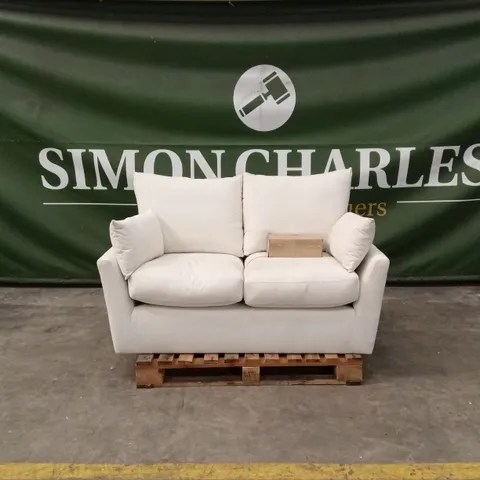 LANGDON 2 SEATER SOFA, CREAM HOUSE PLUSH FABRIC