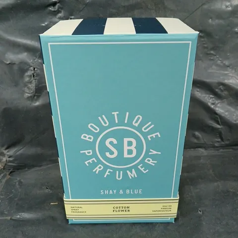 BOXED BOUTIQUE PERFUMERY SHAY & BLUE COTTON FLOWER EAU DE PARFUM - 100ML