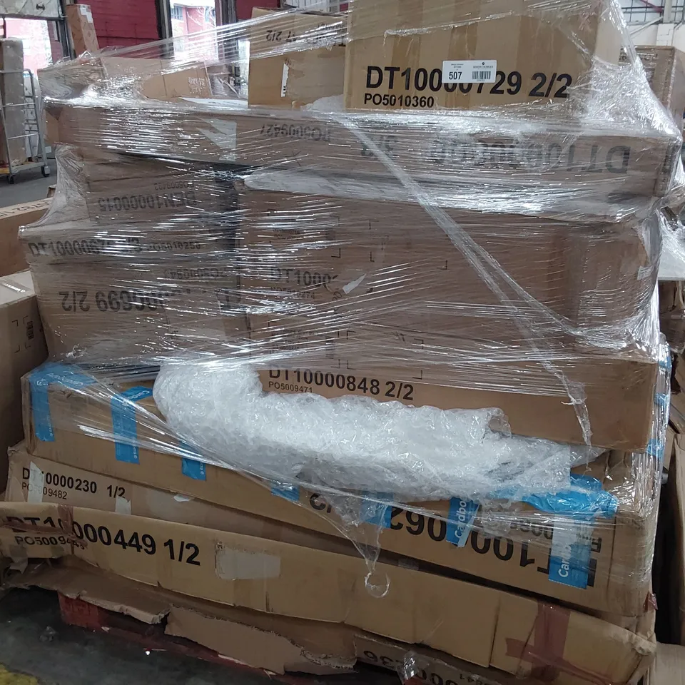 PALLET OF ASSORTED BOXED DINING TABLE PARTS
