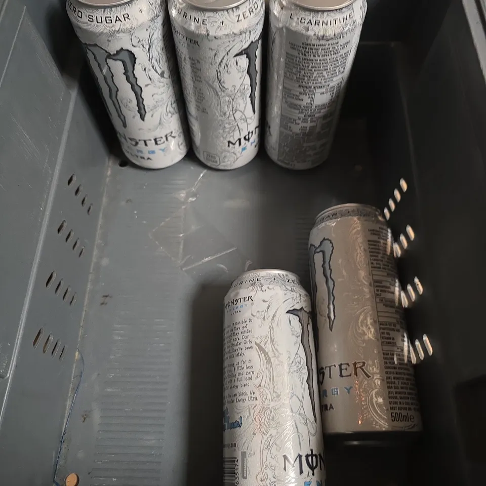 APPROXIMATELY 10 ASSORTED FOOD/DRINK PRODUCTS TO INCLUDE MONSTER ENERGY DRINKS, SALTED CARAMEL CREAMS, SCOTTISH FUDGE ETC 