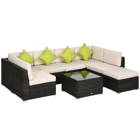 BOXED ADILE 7 - PERSON SEATING GROUP WITH CUSHIONS (3 BOXES)