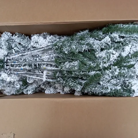 BOXED 8FT FLOCKED EMPEROR TREE - COLLECTION ONLY