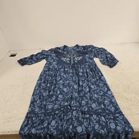 MONSOON WOMEN'S FLORAL PRINT MAXI DRESS β NAVY, SIZE S