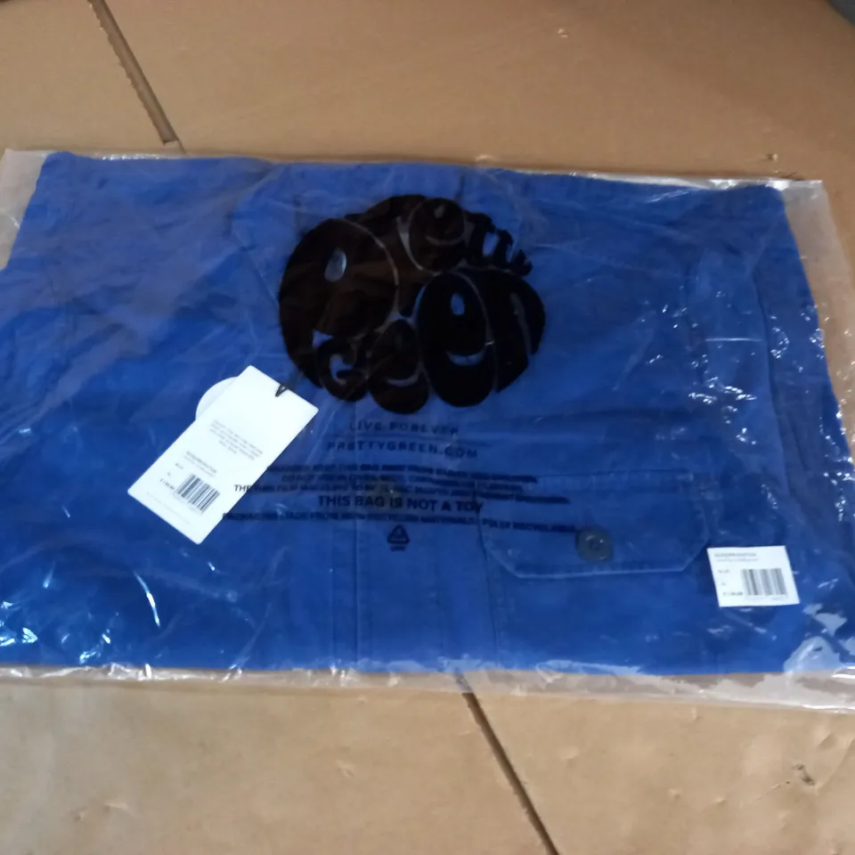 BAGGED PRETTY GREEN CELESTIAL CHORE JACKET IN BLUE - XL