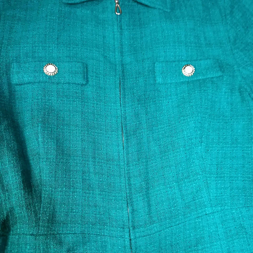 SANDRO PARIS VIBRANT GREEN TEXTURED PLAYSUIT 