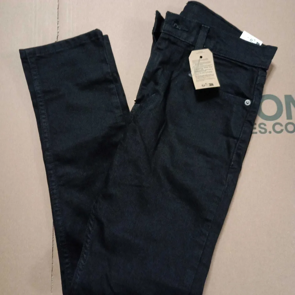 LEVIS 510 SKINNY STRETCH JEANS IN BLACK - 30X30