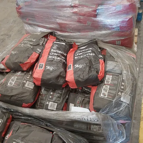 PALLET CONTAINING A LARGE QUANTITY OF CHARCOAL BRIQUETTE BAGS 