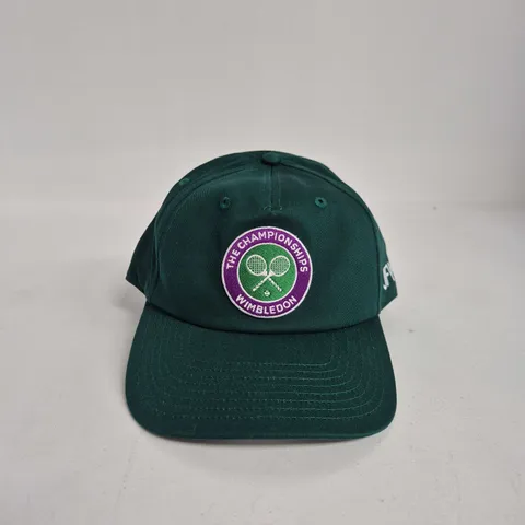 WIMBLEDON CAP (ADULT) – GREEN WITH EMBROIDERED CHAMPIONSHIPS CREST