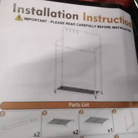 BOXED CLOTHING RACK