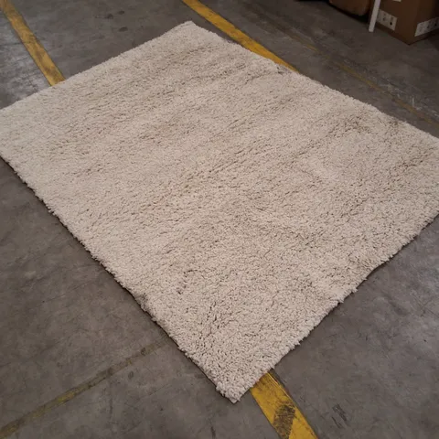 CREAM SHAGGY RUG, RECTANGULAR APPROXIMATELY 160×220CM