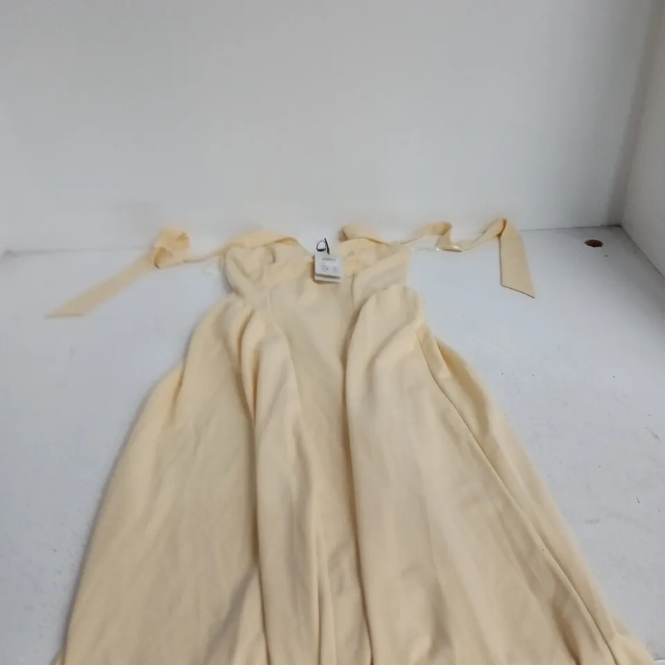 NOBODY’S CHILD BUTTER YELLOW MIDI DRESS – UK 10 (EU 38 / US 6)