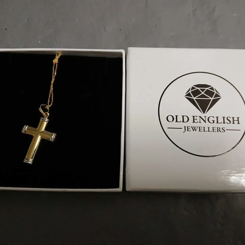 OLD ENGLISH JEWELLERS CRUCIFIX NECKLACE