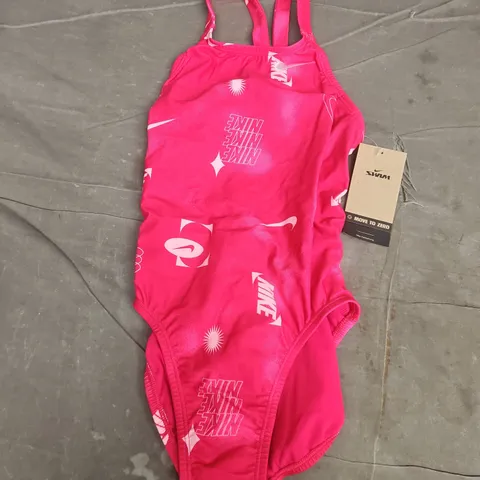 NIKE WOMENS HYDRASTRONG SWIMSUIT IN PINK - SIZE 28