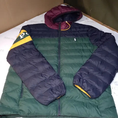 POLO RALPH LAUREN ZIPPED BUBBLE COAT SIZE M