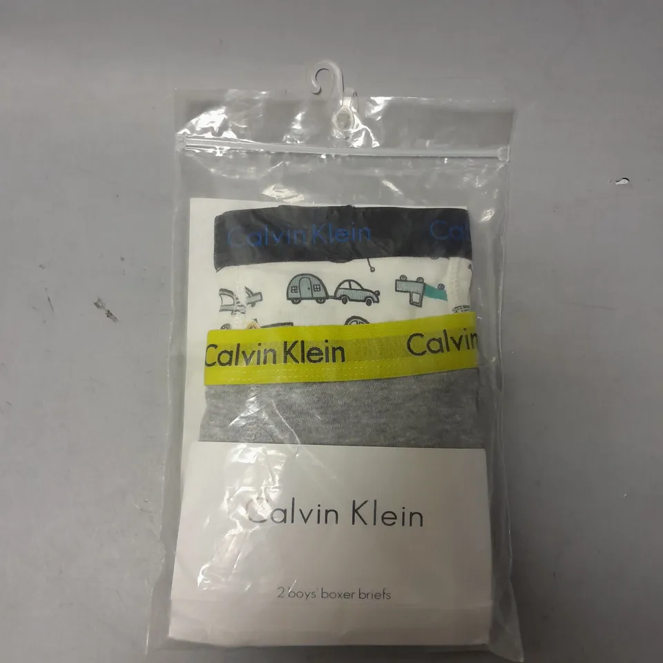 SEALED CALVIN KLEIN 2 BOYS BOXER BREIFS - 12/14 YEARS