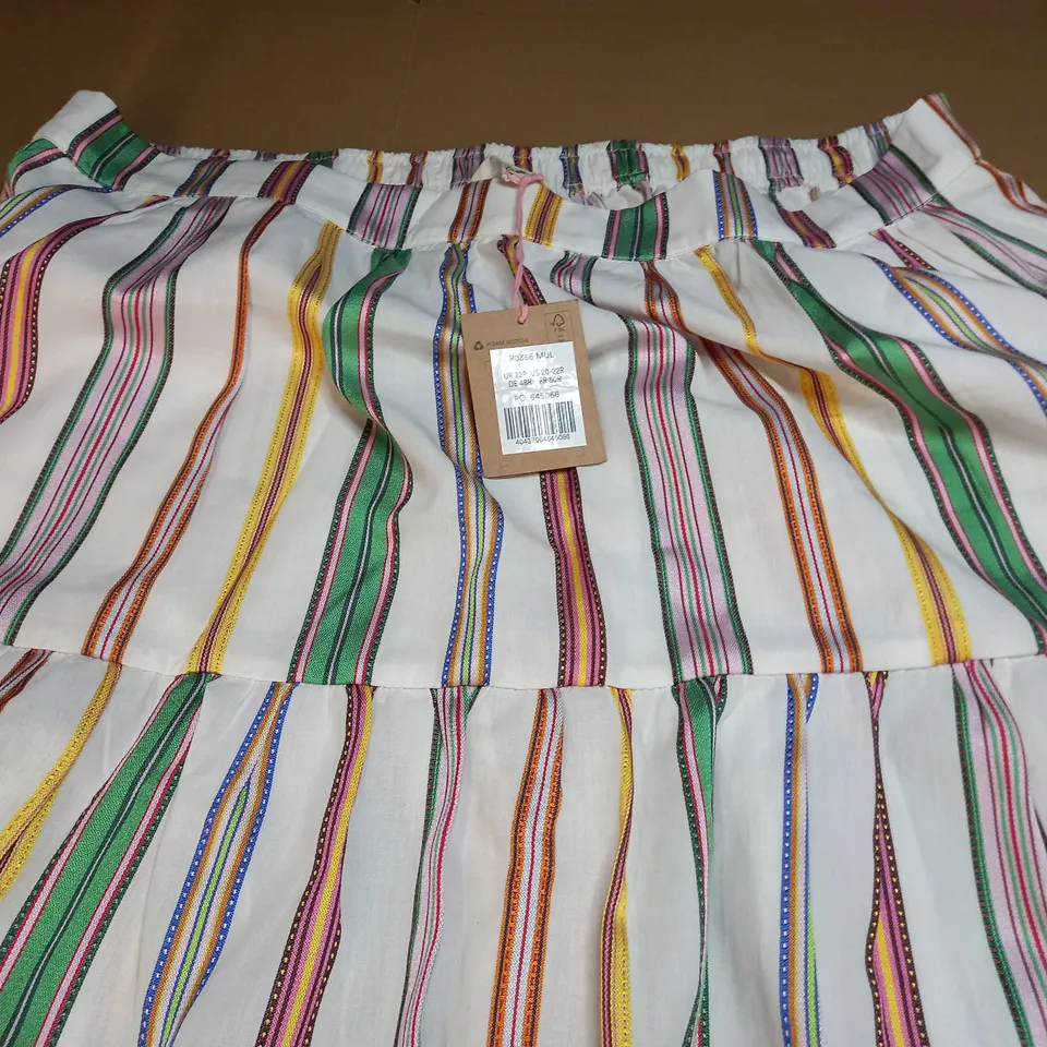 BOEDN STRIPED COTTON MAXI SKIRT - UK 22R