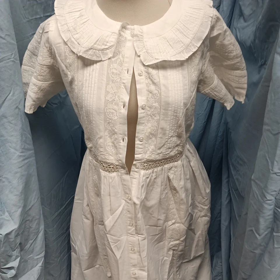 NOBODYS CHILD ORLA MIDI DRESS – WHITE, WOMEN'S UK 12