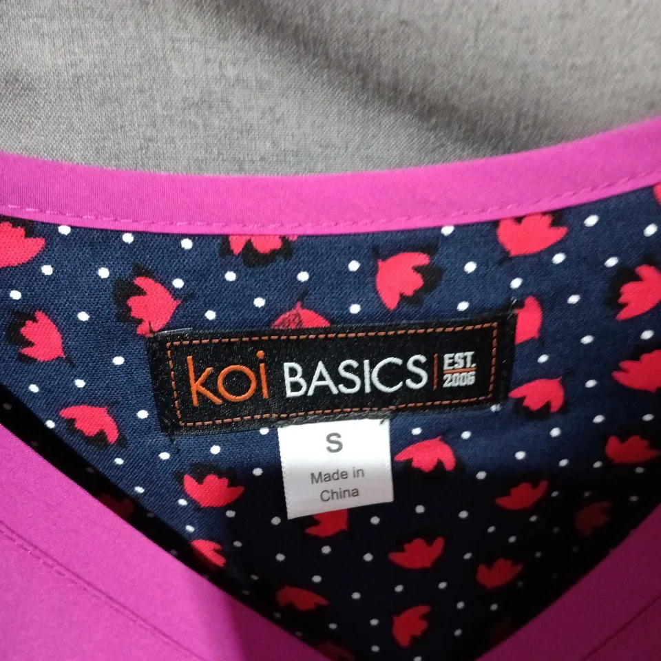 KOI BASICS SCRUBS TOP – PINK, SIZE S (WOMEN)