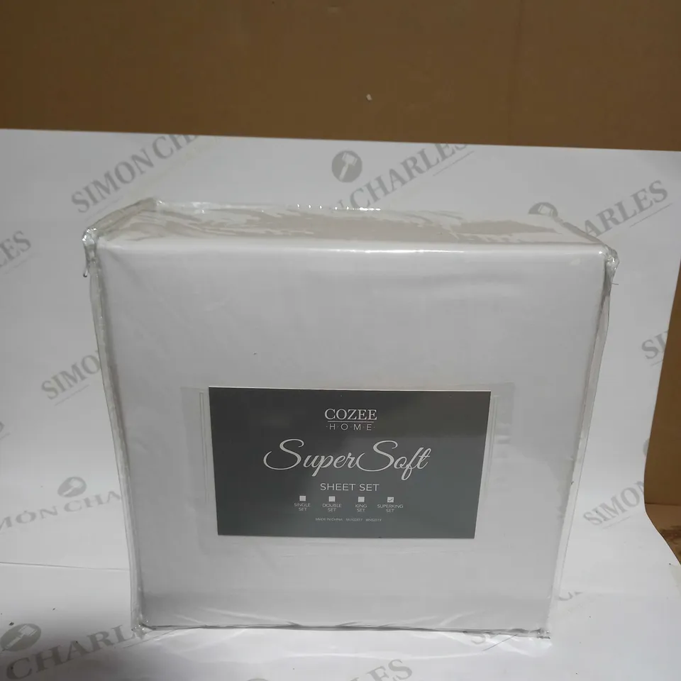COZEE HOME SUPERSOFT SHEET SET - SUPERKING