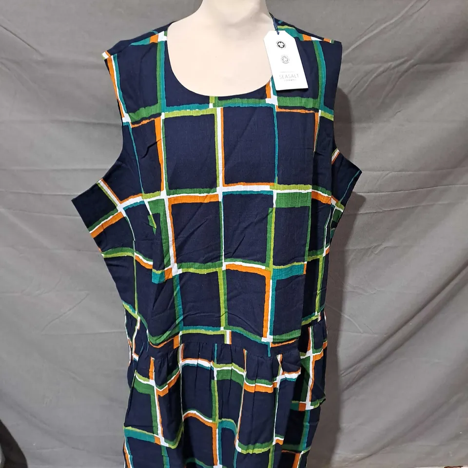 SEASALT CORNWALL S/L BROUSE DRESS - UK 26-28