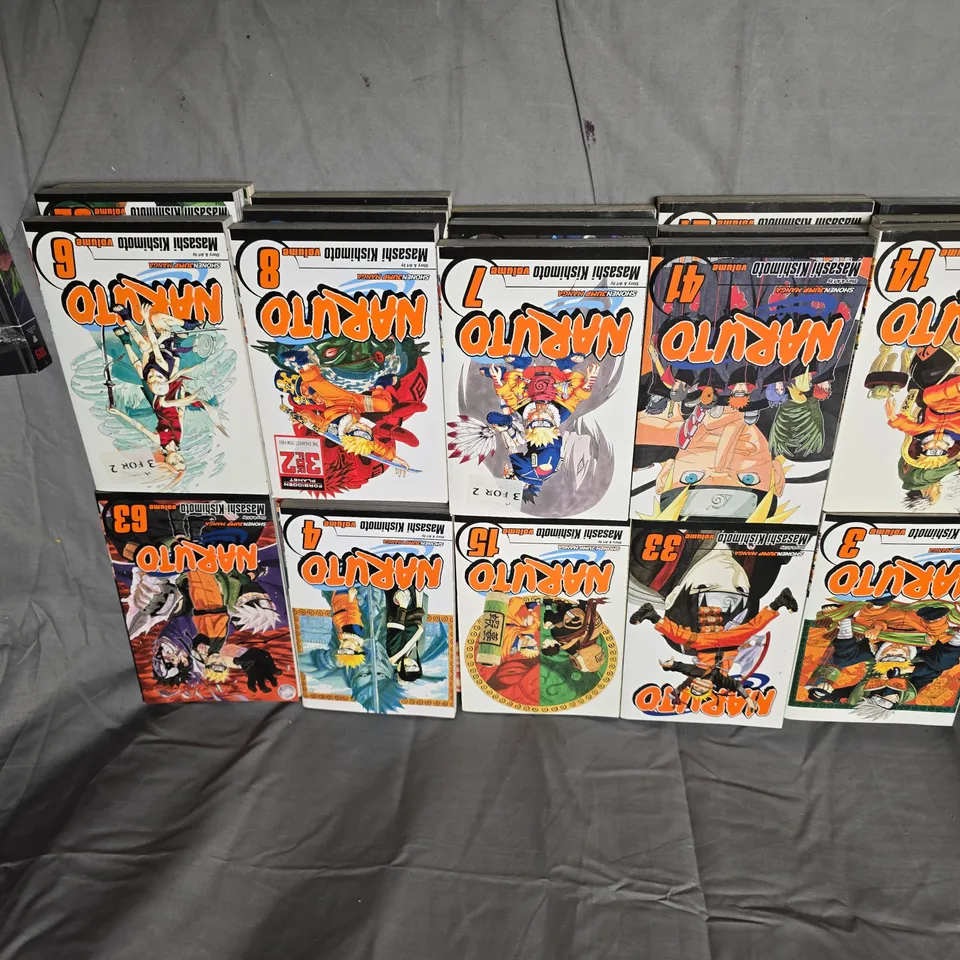 APPROXIMATELY 34 NARUTO MANGA VOLUMES BY MASASHI KISHIMOTO – ASSORTED ISSUES