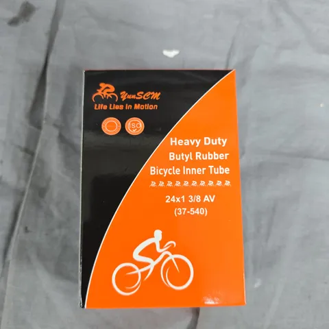YANSEM HEAVY DUTY BUTYL RUBBER BICYCLE INNER TUBE 24X1 3/8 AV (37-540) – BOXED