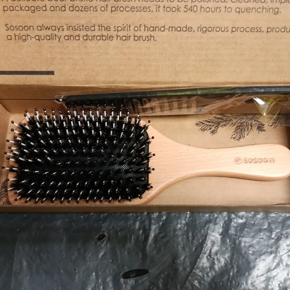 BOXED SOSOON BOAR BRISTLE HAIR BRUSH