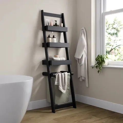 BOXED AVI LADDER SHELF WITH LAUNDRY BAG (1 BOX)