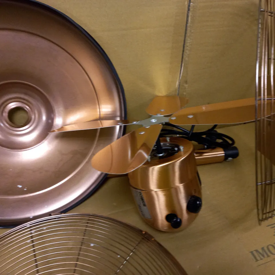 TOWER COPPER METAL PEDESTAL FAN 