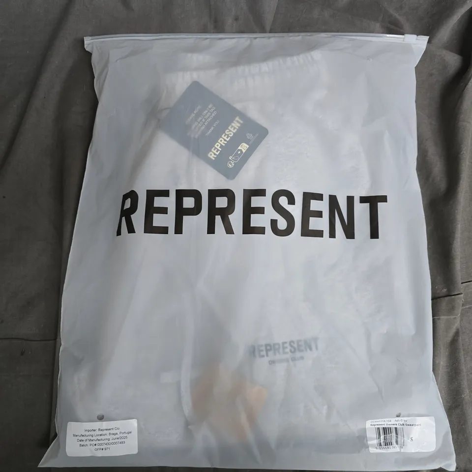 BAGGED REPRESENT OWNERS CLUB SWEATPANTS IN GREY - SMALL