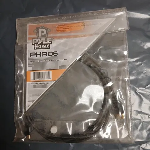 TWO PYLE HOME HDMI CABLE – 6 FT, TYPE A TO MICRO HDMI (PHAD6)