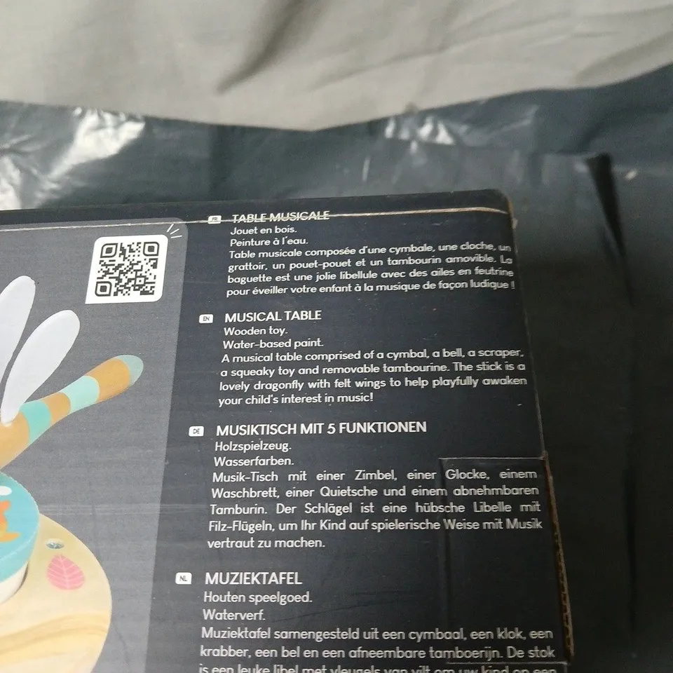 WOODEN MUSICAL TABLE TOY – 12M+, BOXED