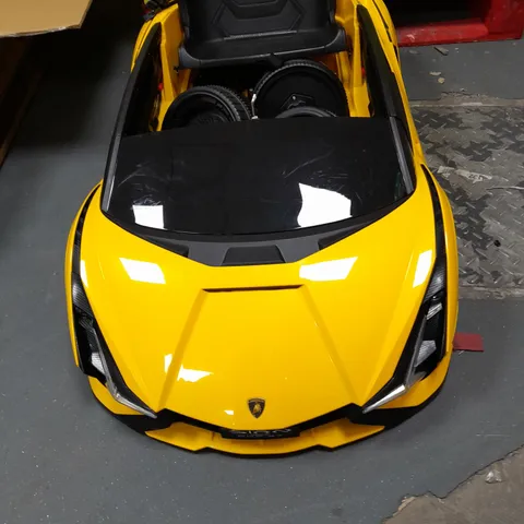 HYPER TOY CO LAMBORGHINI SIAN FKP 37 ELECTRIC RIDE ON - YELLOW