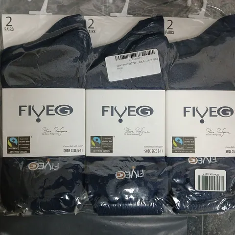 BOX OF APPROXIMATELY 20 PACKS OF FIVE G SOCKS IN NAVY - SIZES VARY - COLLECTION ONLY