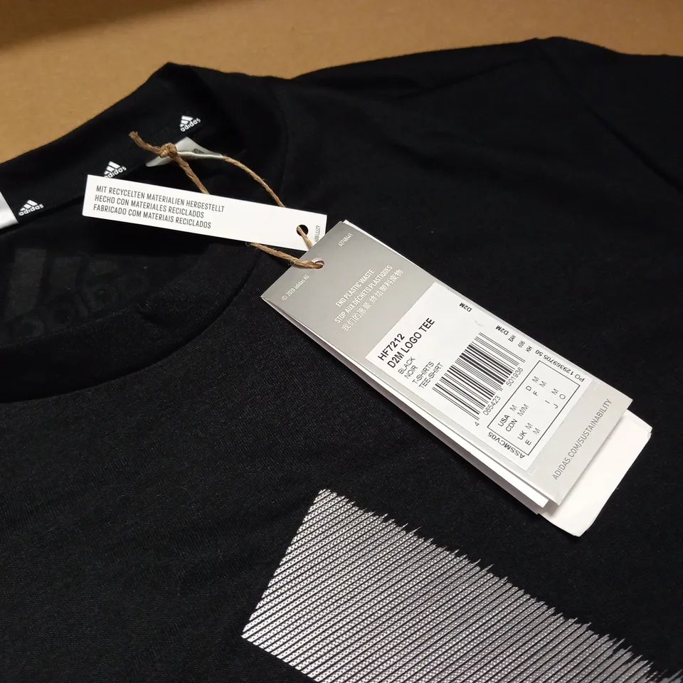 ADIDAS BLACK T-SHIRT - UK M