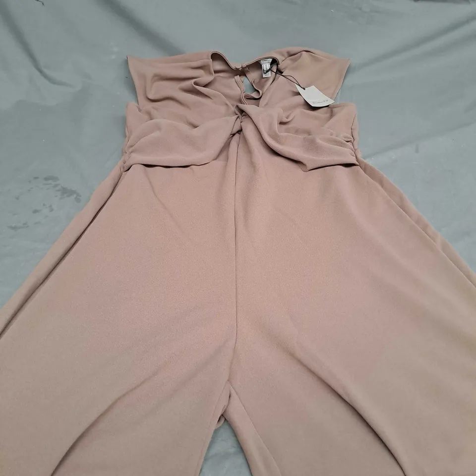 RIVER ISLAND BROWN JUMPSUIT - UK 14 