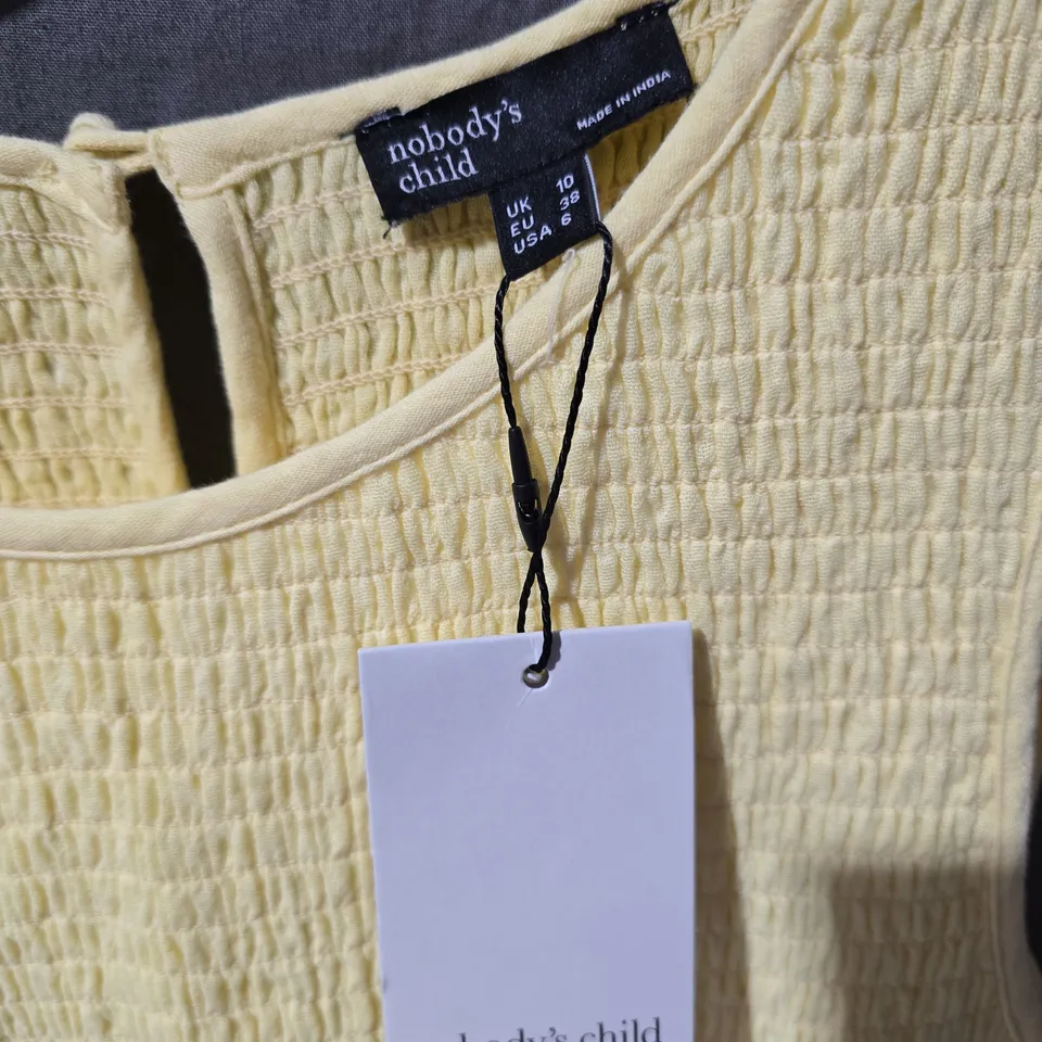 NOBODY'S CHILD YELLOW DRESS – SLEEVELESS, UK 10 (EU 38, US 6)