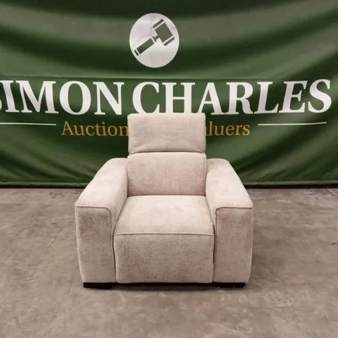 VENOSA POWER RECLINER FABRIC CHAIR - NATURAL
