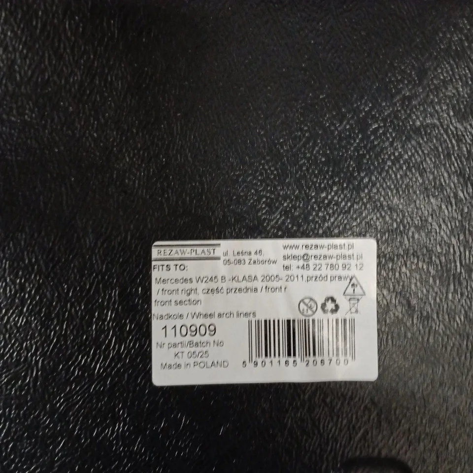 REZAW-PLAST WHEEL ARCH LINER FOR MERCEDES-BENZ B-CLASS W245 (2005-2011) FRONT RIGHT