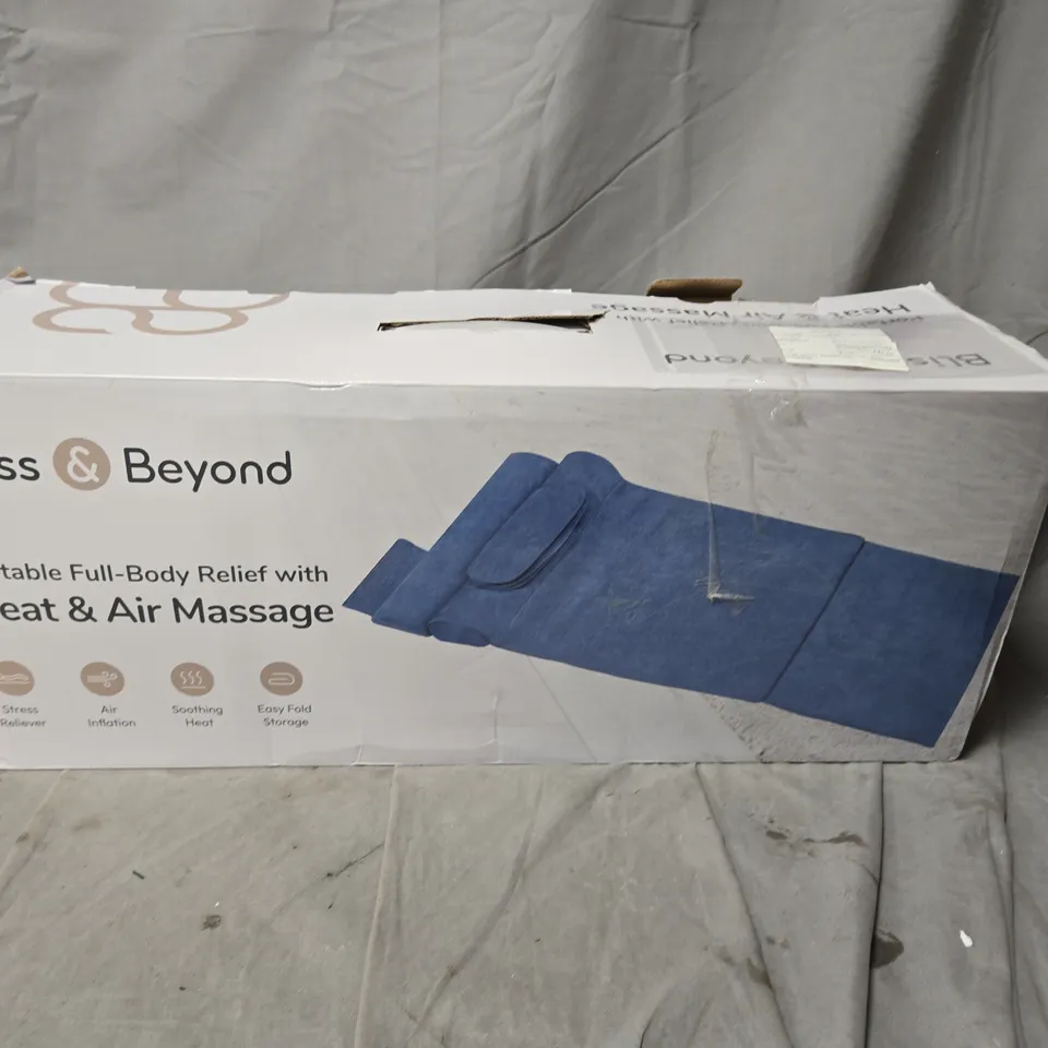 BLISS & BEYOND PORTABLE FULL-BODY MASSAGE MAT WITH HEAT & AIR MASSAGE