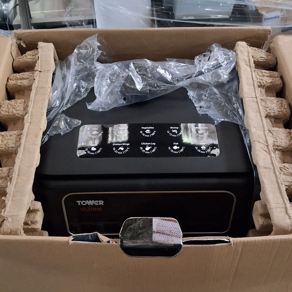 BOXED TOWER VIZION 11 LITRE DUAL COMPARTMENT AIR FRYER OVEN