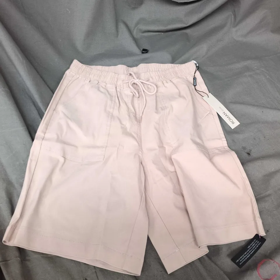 ROMAN STONE DRAWCORD WAIST SHORTS, UK 12 - WOMEN'S