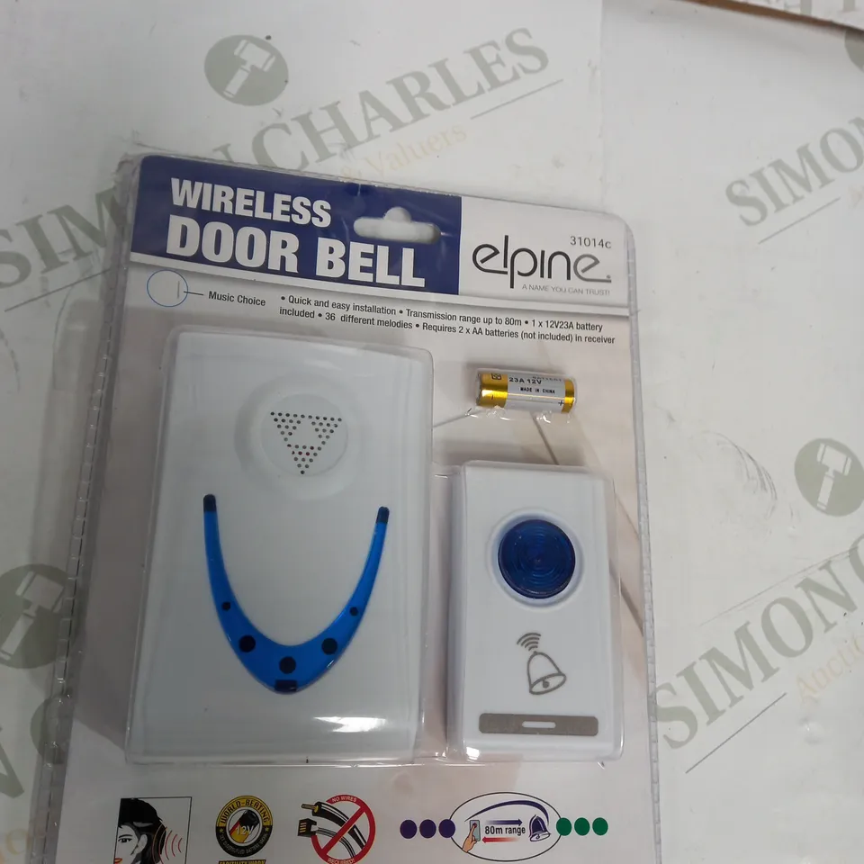 ELPINE 80 METERS RANGE, 36 MELODIES WIRELESS DOORBELL