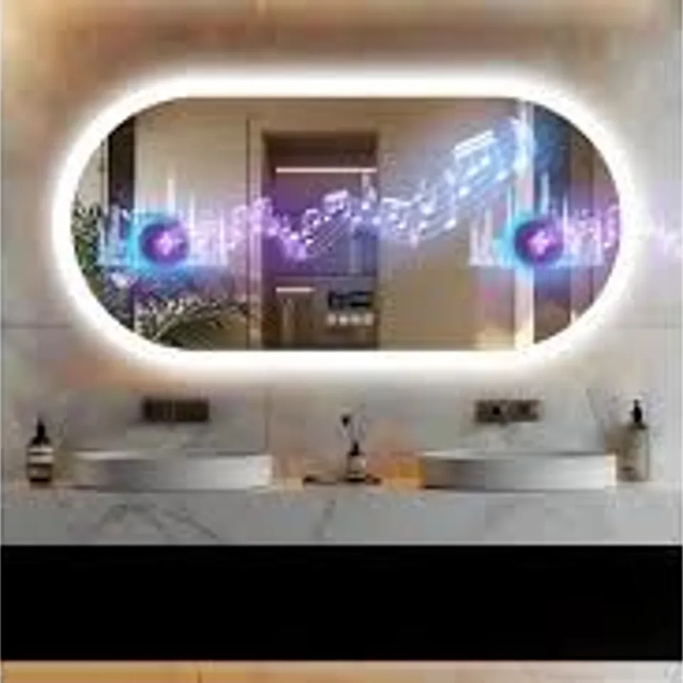 BOXED OVAL BLUETOOTH LED MIRROR (1 BOX)