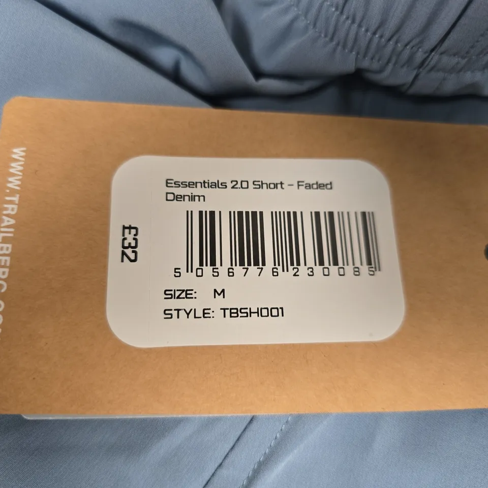 TRAILBERG ESSENTIALS 2.0 SHORTS – FADED DENIM, UK SIZE M