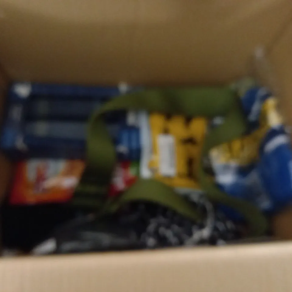 LOT OF ASSORTED CLOTHING ACCESSORIES TO INCLUDE BAGS, SOCKS AND BELTS