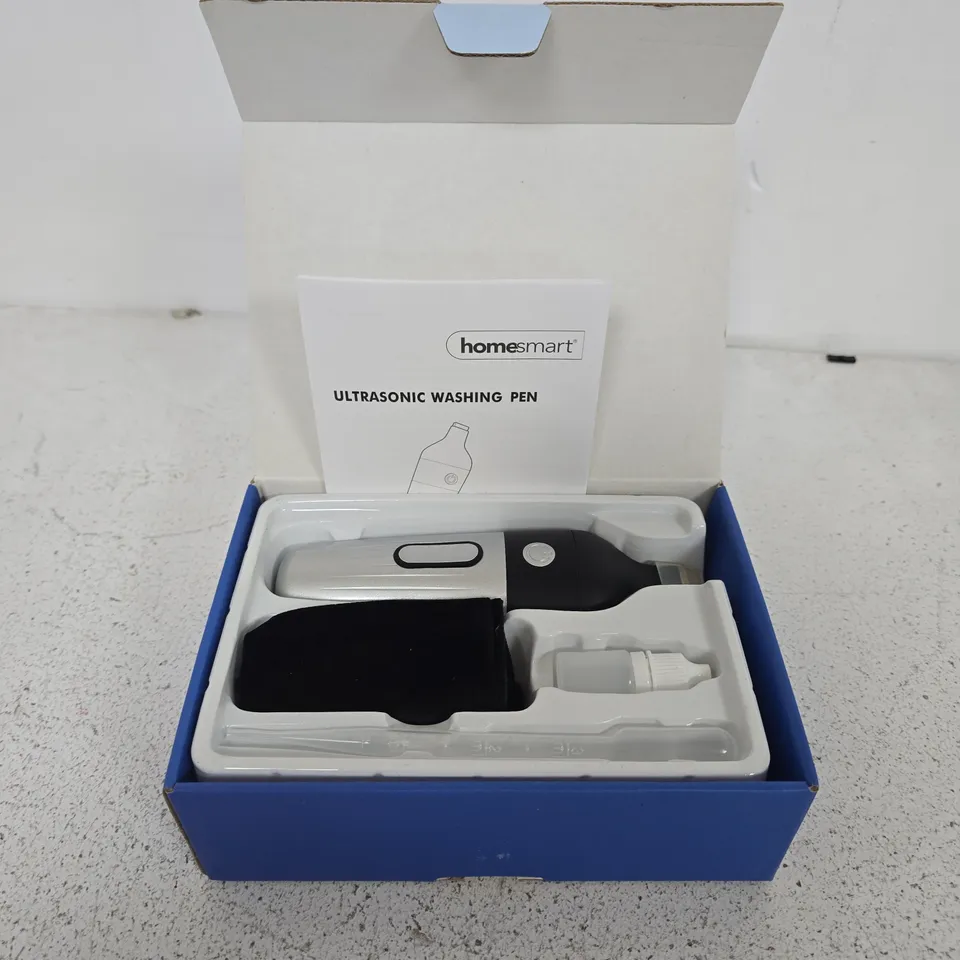 BOXED HOMESMART ULTRASONIC WASHING PEN (SILVER COLOUR)